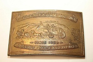 wells fargo belt buckle 1852