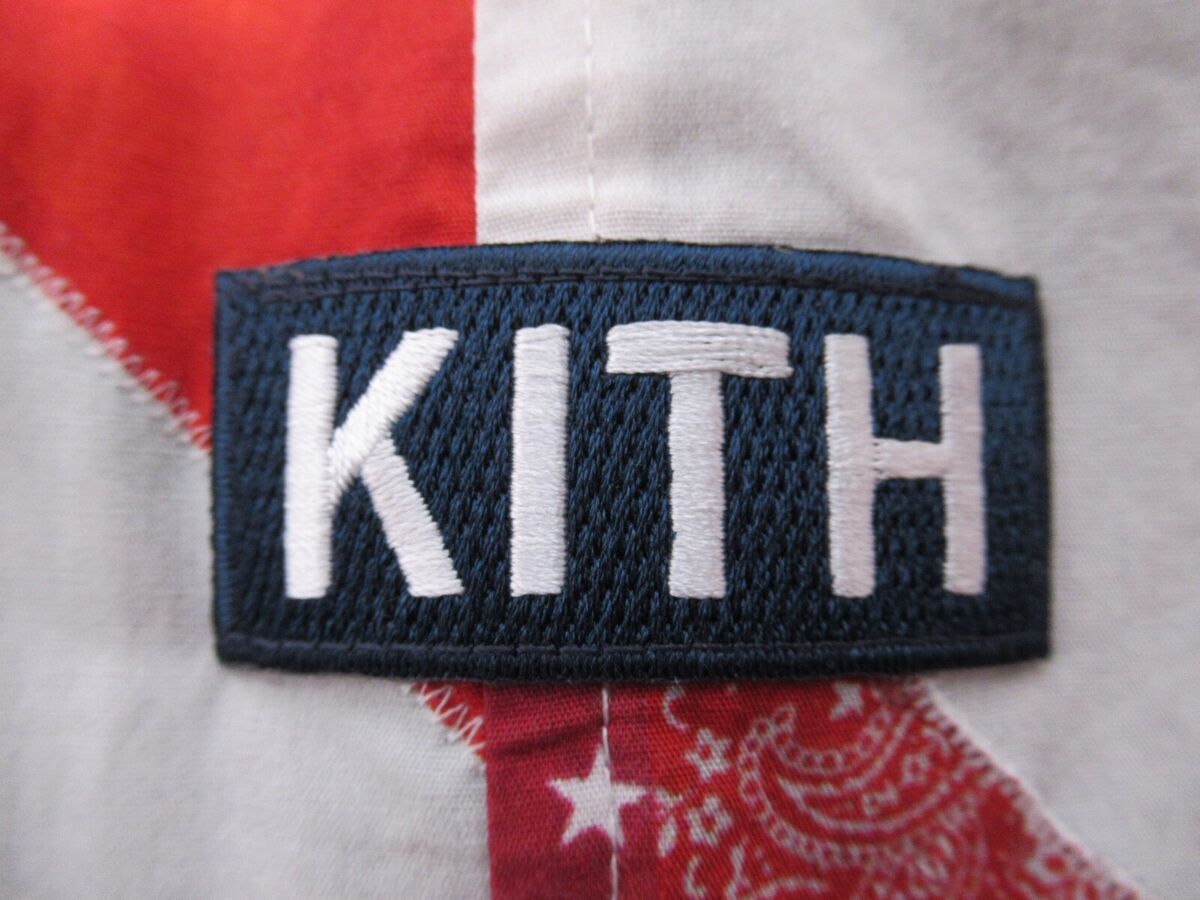 Kith Zig Zag Quilt Track Jacket Team USA Pyre Size L KH1255 Kith Zig Zag Quilt Track Jacket Team USA Pyre Size L KH1255