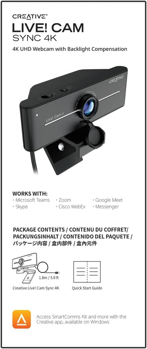 Creative Live Google Live Cam Creative Live! Cam Sync 4K UHD USB