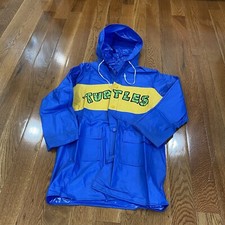 Vintage 1989 Teenage Mutant Ninja Turtles Rain Jacket Coat Youth TMNT Size: 10