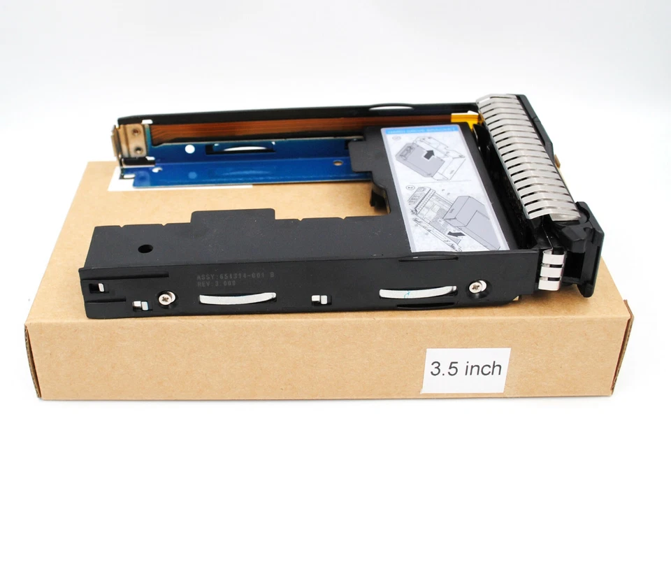 651314-001+FRU00FC28 2.5" SSD to 3.5" SAS/SATA Tray Caddy Adapter for HP G8/G9 - Image 3 of 4