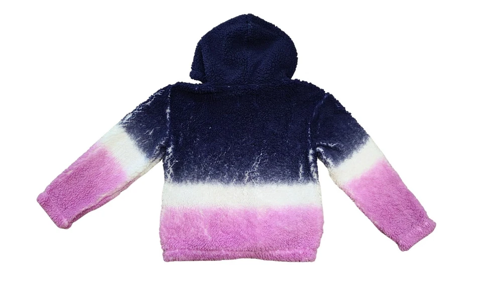 Justice Girls Sherpa Sudadera con Capucha Manga Larga Chaqueta Azul Blanco Púrpura Elige Talla Foto 2 de 4