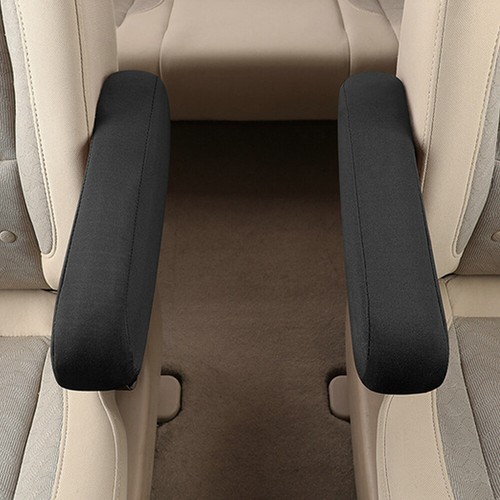 1 par de cubiertas de reposabrazos de asiento delantero de coche de tela elástica cubierta de reposabrazos de asiento de vehículo - Imagen 3 de 13