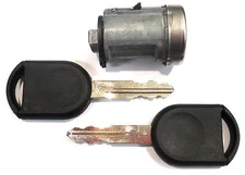NEW FORD OEM IGNITION SWITCH LOCK CYLINDER WITH 2 TRANSPONDER CHIPPED KEYS 