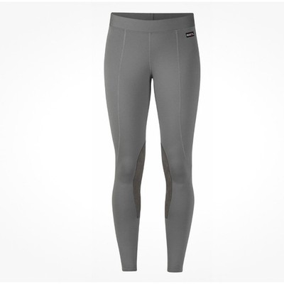 Kerrits Gray XL Flow Rise Knee Patch Lightweight Riding Tights equestrian