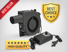 120Mm BBQ Fan 12V 4.72In Blower Brushless with 110V/120V Variable Speed