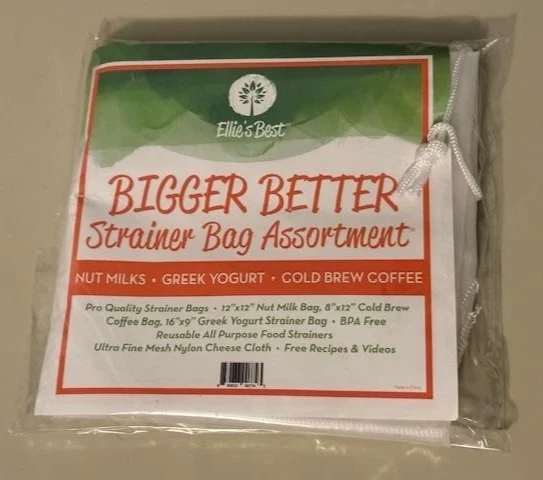 Ellie'S Best Pro "3" Strainer Bag Assortment Nut Milk, Greek Yogurt, Cold Brew