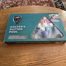 Golfers Putter Pool Game, Club Champ 16 Golf Balls Shooting Billiards Rack 2000
