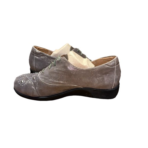 Gravity Defyer Laurel Leather Oxford Comfort Metallic Studded Shoe Women’s 8.5 M - Picture 8 of 12