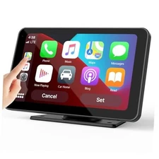 Portable Carplay Screen for Car, 7" HD Touchscreen for Car with Backup 