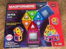 MAGFORMERS 63076 30-Piece Magnetic Construction Set, New Open Box