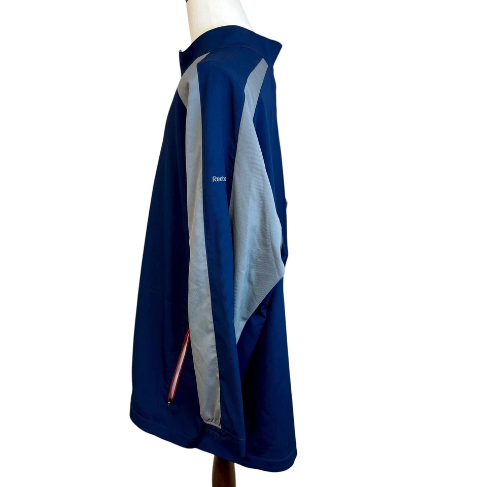 REEBOK Golf Blue Pullover Wind Jacket Mens Sz 4XL Half Zip Long Sleeve - Image 4 of 4