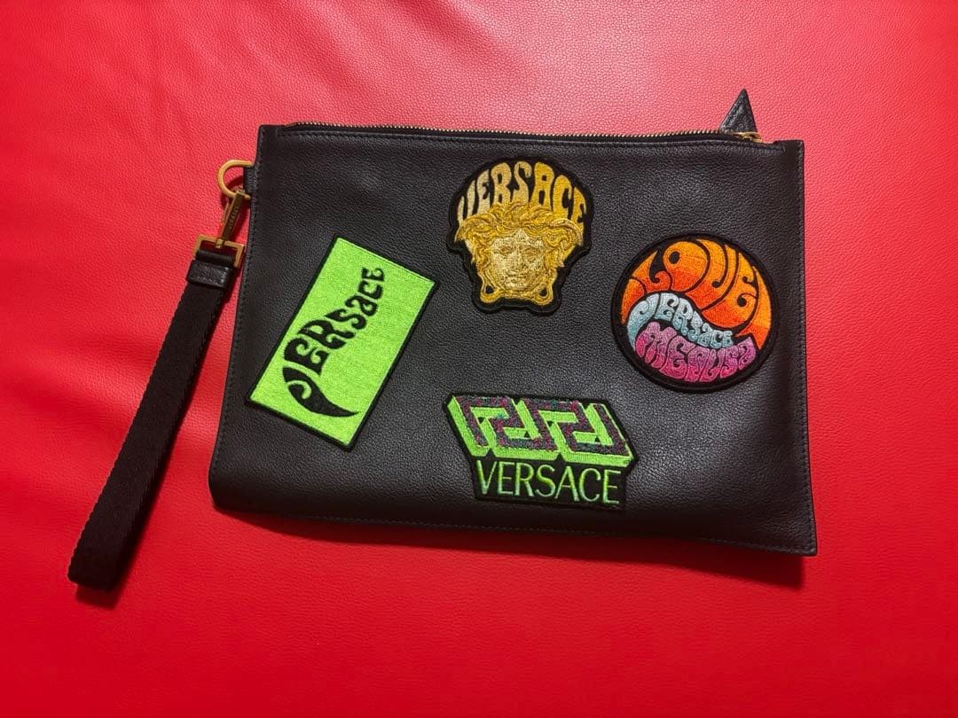 Versace Clutch Bag Second Bag Used Excellent Condition 21x30cm