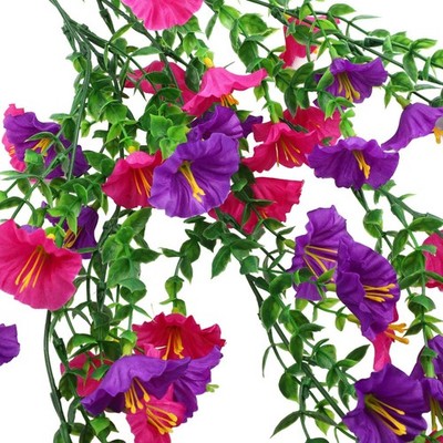 Silk Morning Glory Blumen mit Metalldraht für langlebige Outdoor für deko