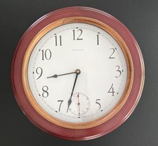 ETHAN ALLEN CANTERBURY Griswold Gallery Large Wooden Frame 25'' Heavy Wall Clock