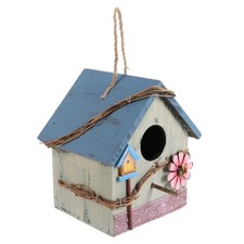 Casetta per uccellini da appendere in legno pappagalli mangiatoia giardino decorazione ornamento