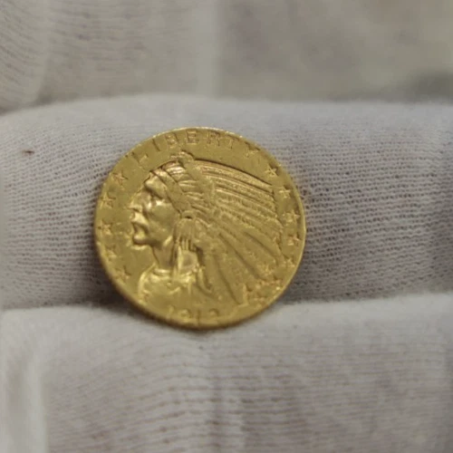 1912 S US $5 Indian Gold Piece XF+