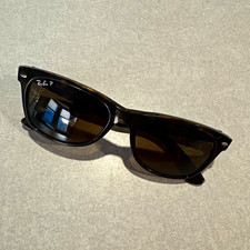 Ray-Ban Men's Classic Square Sunglasses Brown Tortoise Shell Plastic Frame