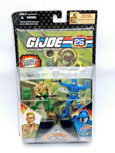 2007 GI Joe 25th Anniversary Comic Pack Duke and Cobra Commander 