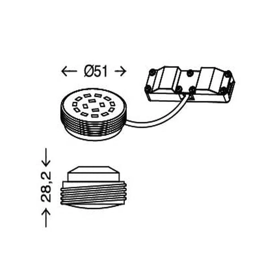 Briloner LED Ersatzmodul Ø51mm für Einbauleuchten 6,5W 570lm warmweiß 3000K 3-St - Bild 2 von 2