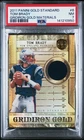 2011 PANINI GOLD STANDARD GRIDIRON GOLD MATERIALS #6 TOM BRADY 44/99 PSA 7