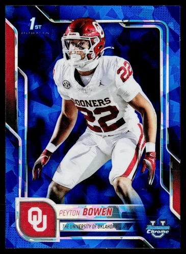 2025 Bowman Chrome University Sapphire Football Peyton Bowen #111