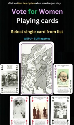 Stimmen für Frauen Suffragette Einzelspielkarte - Wählen Sie aus Liste - AB67