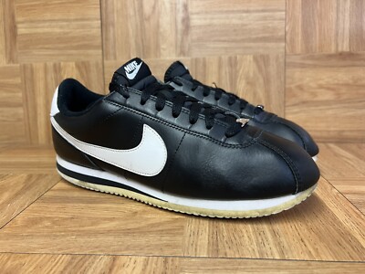 RARE🔥 Sz 10 Nike Cortez Basic Leather Black White OG Men's Shoes