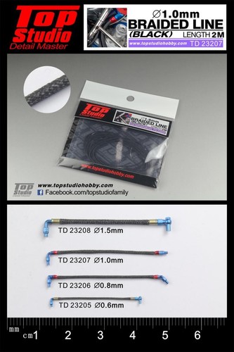 TD23207 - 1,0mm GEFLOCHTENE LINIE (SCHWARZ)