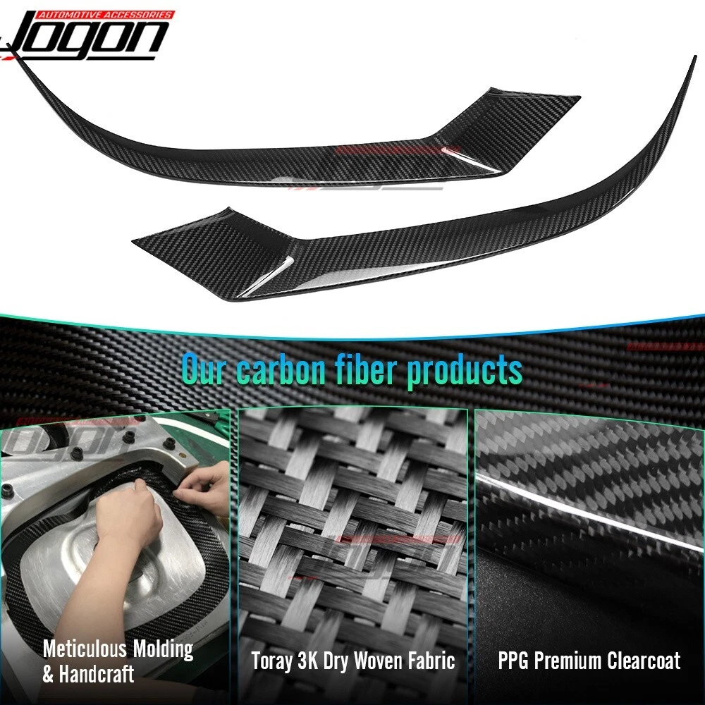 S650 Dark Horse Gloss Carbon For Ford Mustang 2024+ Front Headlight Eyelid Cover - Picture 5 of 12