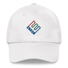 Enron Embroidered Dad Hat | Funny Enron Energy Cap | Finance Meme Hat