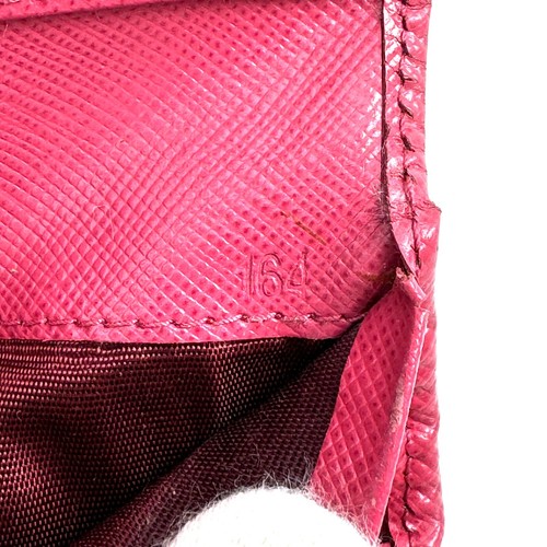 PRADA Bifold Wallet Purse Saffiano Leather Pink #A338 - Picture 23 of 24