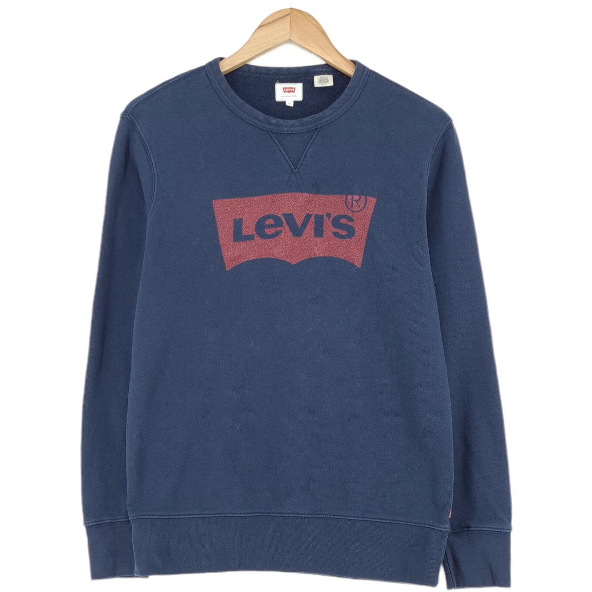 Levis Crew Neck Blue Jumper Top Pullover Mens Size S Small eBay