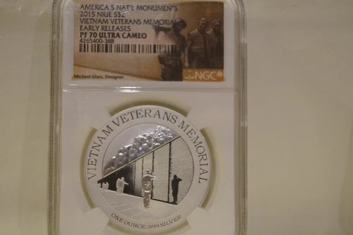 2015 NGC PF70 U/C E/R $2 Nuie Vietnam Veterans Memorial