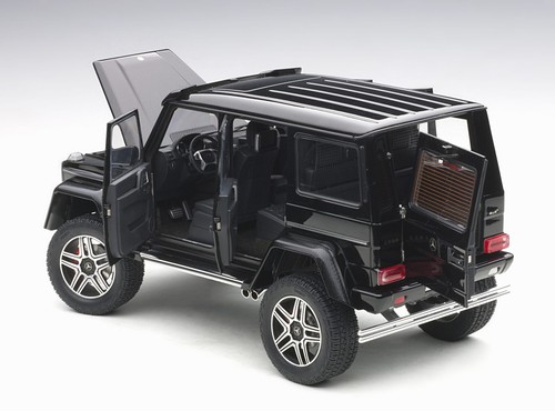 MERCEDES-BENZ G500 2 SQUARED 4X4 GLOSS BLACK 1:18 AUTOART 76317 NO LONGER MADE - Picture 5 of 17