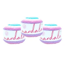 (3 Pack) Lion Brand Yarn 525-232F Mandala Yarn, Liger