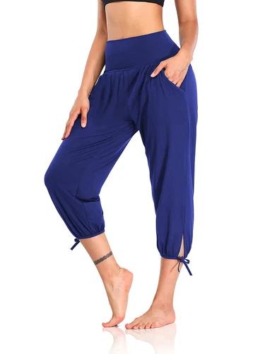 Summer Women's Capri Pants Casual Stretch Cropped Joggers Loose Trousers Fashion - Picture 13 of 44