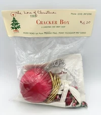 Vtg Cracker Box Ornament Kit ‘The Love of Christmas’ Sealed NOS Pushpin Sequin