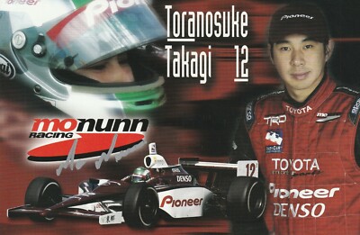 2004 MO NUNN signed INDIANAPOLIS 500 HERO PHOTO CARD INDY CAR