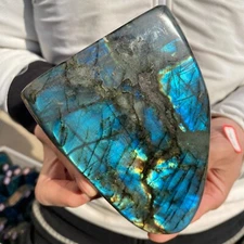2.4lb Natural Flash Labradorite Quartz Crystal Freeform rough Mineral Healing