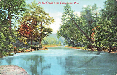 On The Kredit Fluss Nahe Georgetown Ontario Kanada ~ 1908 Stedman Postkarte