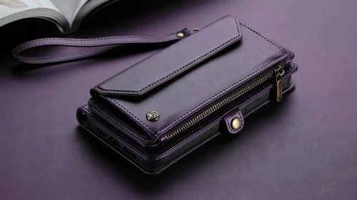 For iPhone 16 15 14 13 12 Pro Max Plus Case Wallet Leather ZIP Bag Strap Cover - Picture 4 of 84