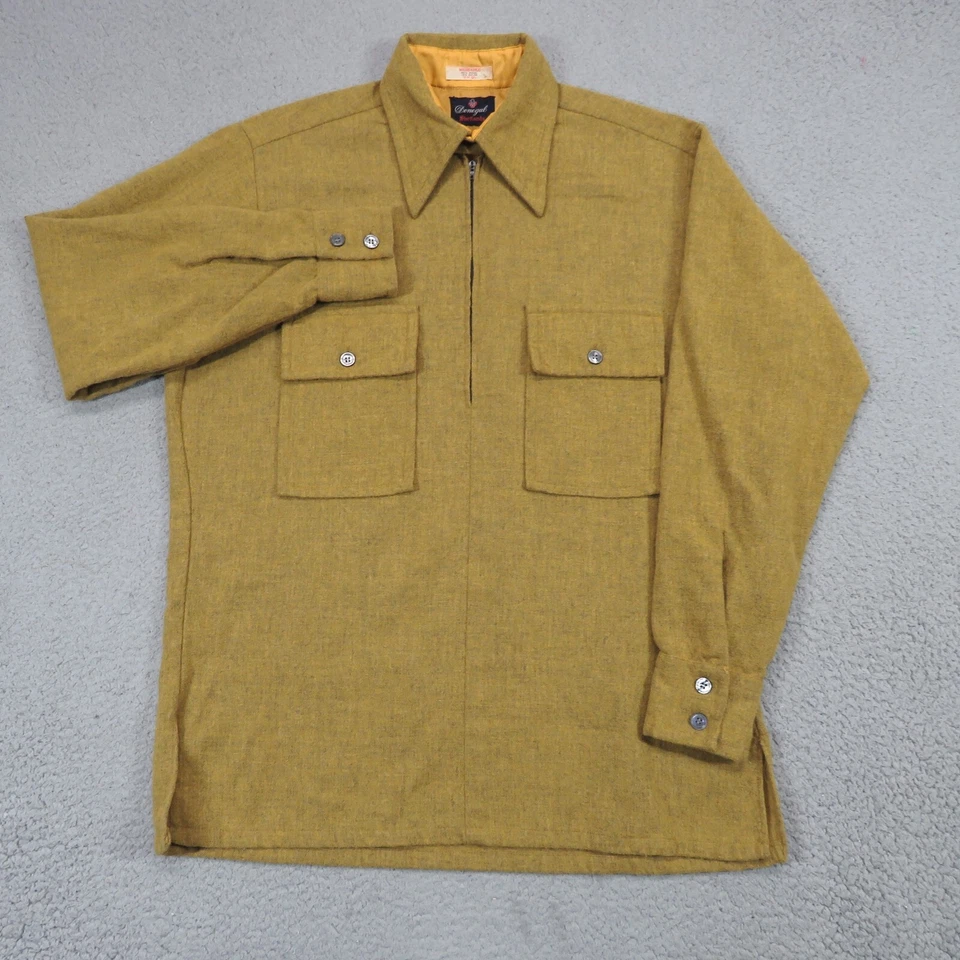 Camisa masculina vintage média Donegal Shetland lã barraca punhal queixo alça 22x29 - Imagem 2 de 4