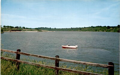 Thousand Hills State Park, Kirksville, Missouri, PATR Forest Lake, boat postcard