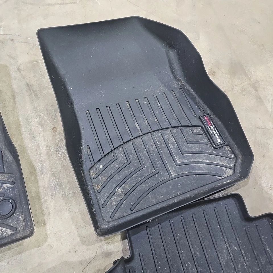 2014 2015 2016 Chevrolet Malibu Floor Matts WeatherTech 3pcs Set Black Rubber - Image 3 of 4