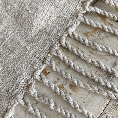 LOOM ties Hemp heavy nubby homespun hemp Antique European fabric material NUBBY - Picture 9 of 10