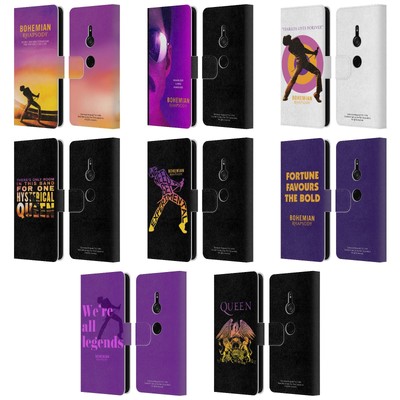 OFFIZIELLE QUEEN BOHEMIAN RHAPSODY LEDER BUCH GELDBÖRSE HÜLLE FÜR SONY HANDYS 1