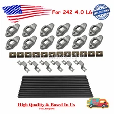 9.638" Pushrods & Rocker Arms For 87-06 Jeep Wrangler Grand Cherokee 242ci 4.0L