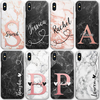 PERSONALISIERTE HANDYHÜLLE INITIALEN MARMOR HARTSCHALE FÜR SAMSUNG A3 A5 A7 A8 A9 ?..