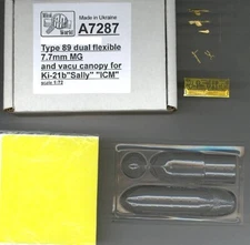 Mini World Models 1/72 TYPE 89 DUAL FLEXIBLE 7.7mm MG & CANOPY for KI-21b SALLY